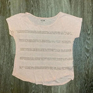 Womens Light Pink Apt. 9 Jewel Tee - M